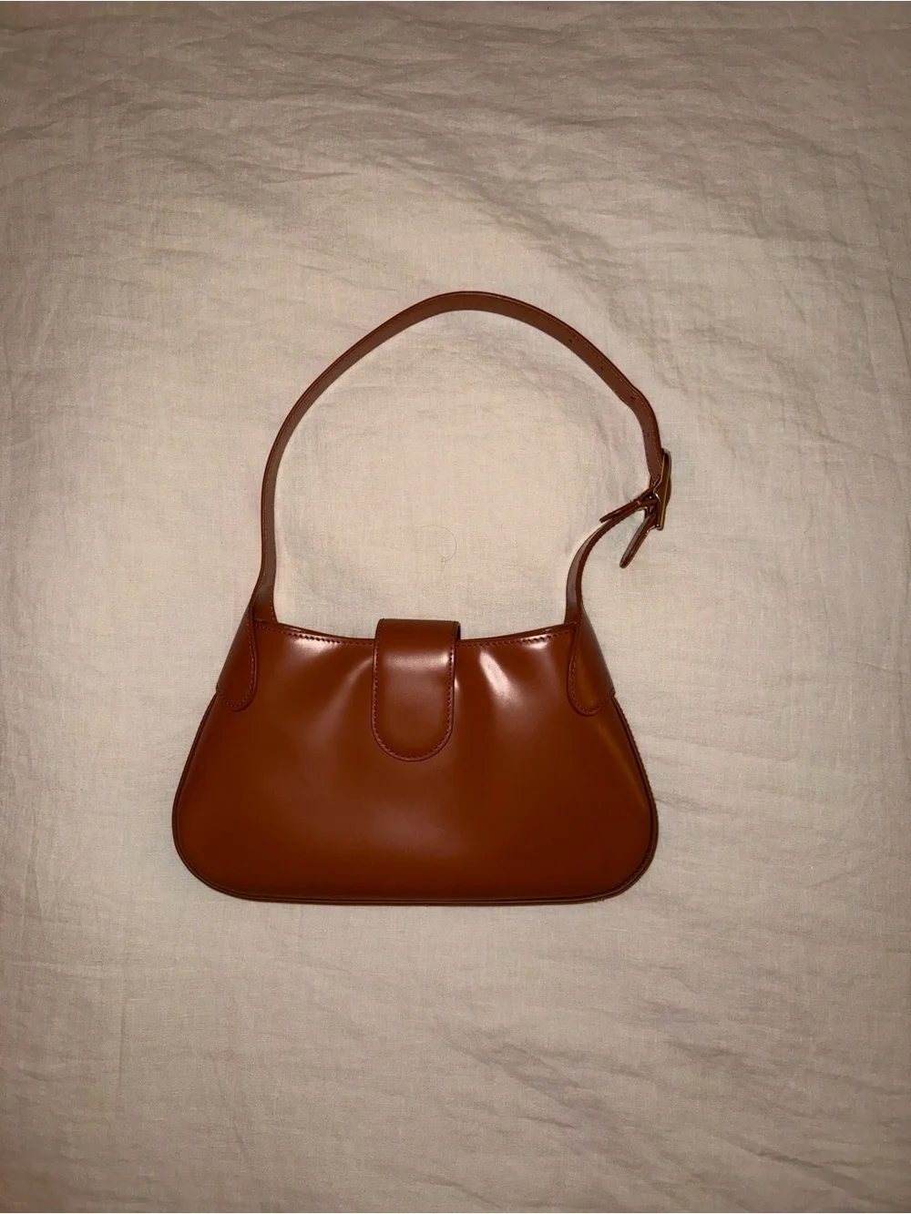 Sandro Sweet Janet Brown Leather Shoulder Bag